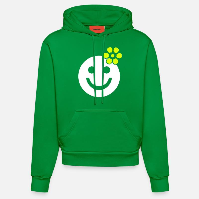 été printemps fleur gaie tournesol - Sweat à capuche bio ajusté fabriqué en UE - City Green