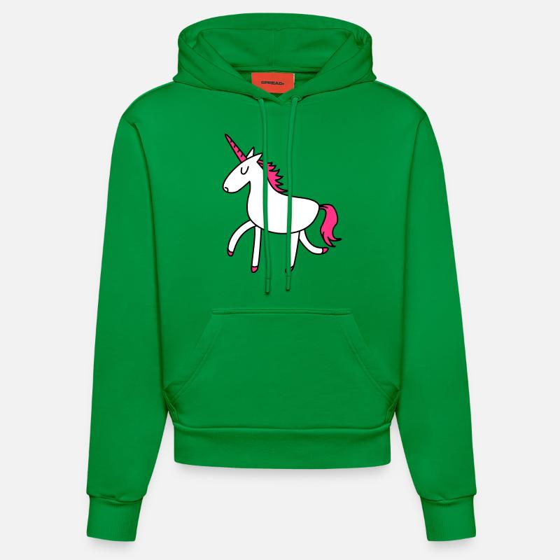 licorne - Sweat à capuche bio ajusté fabriqué en UE - City Green