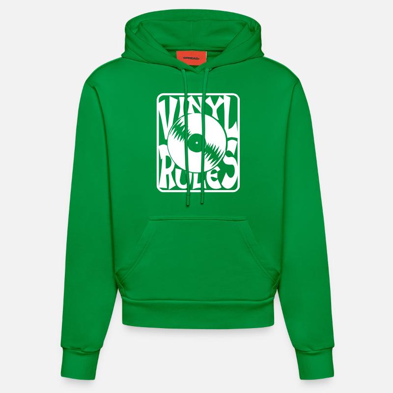 Règles de vinyle - Sweat à capuche bio ajusté fabriqué en UE - City Green