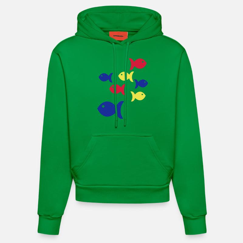 fische - Sweat à capuche bio ajusté fabriqué en UE - City Green