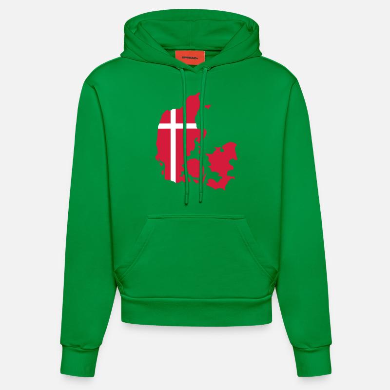 daenemark_02 - Sweat à capuche bio ajusté fabriqué en UE - City Green