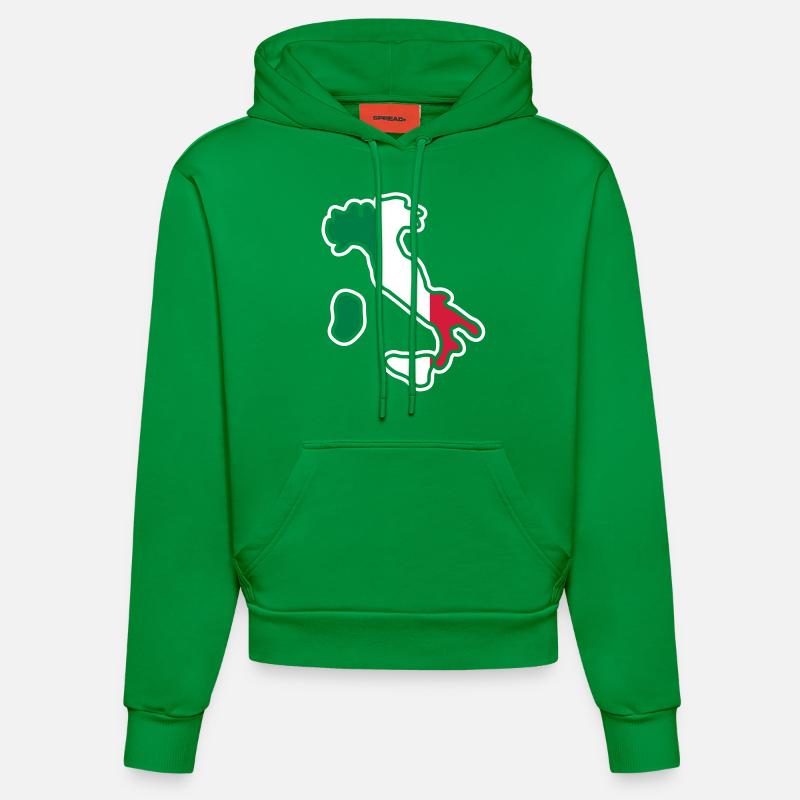 italy_map - Sweat à capuche bio ajusté fabriqué en UE - City Green