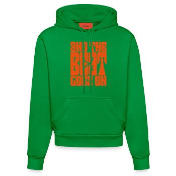 and the beat goes on - Organic Fitted Hoodie Made in EU - City Green - Vorne