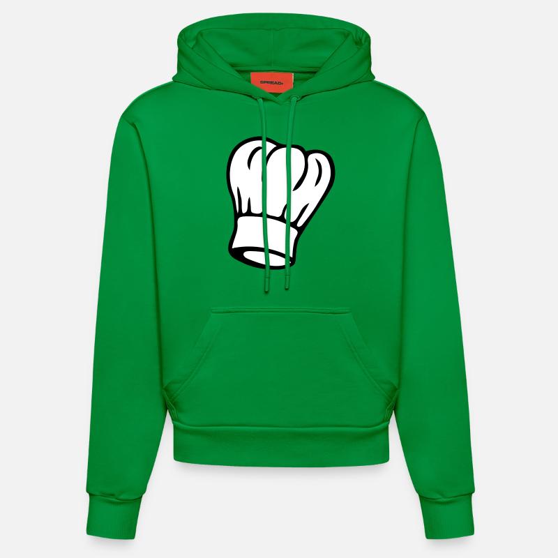 Kochmütze 2 Farbig - Sweat à capuche bio ajusté fabriqué en UE - City Green
