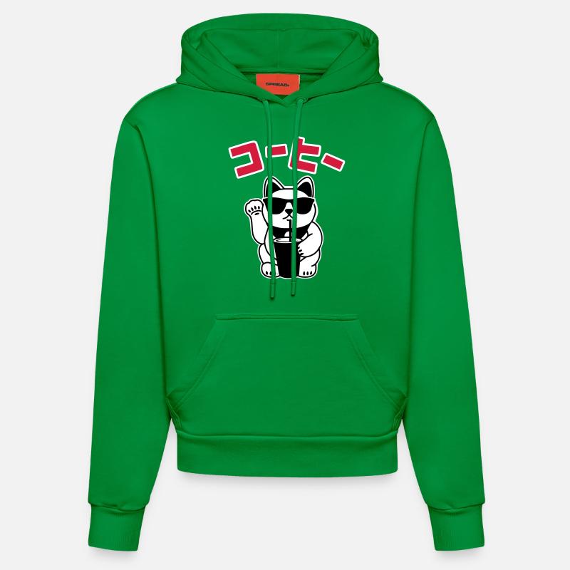 cafe - Sweat à capuche bio ajusté fabriqué en UE - City Green