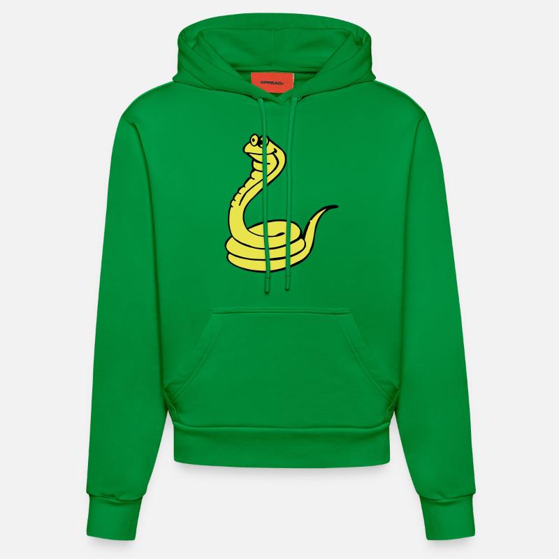 Serpiente - Sweat à capuche bio ajusté fabriqué en UE - City Green