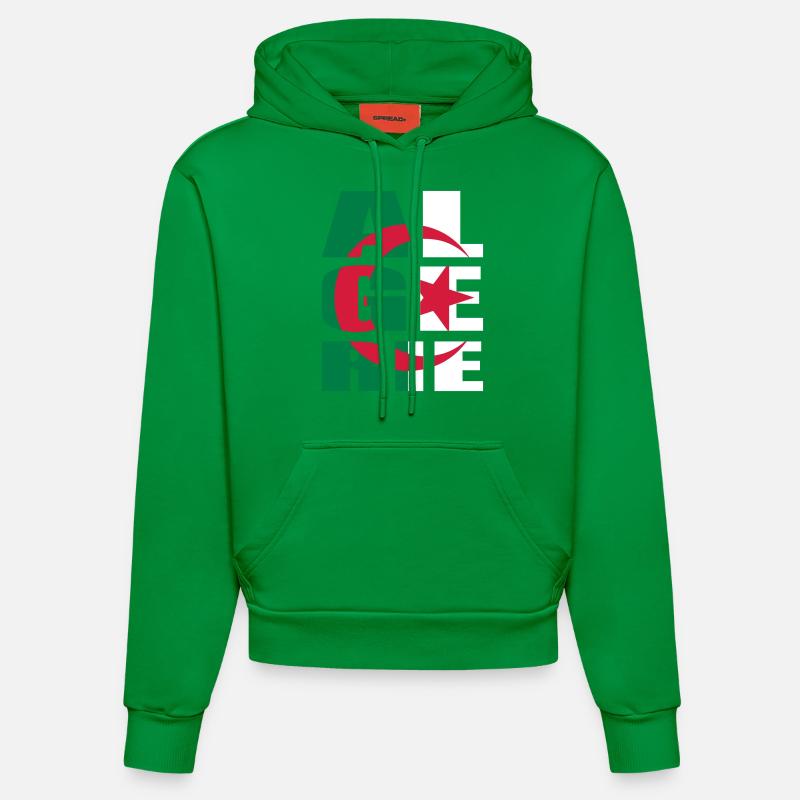 algerie - Sweat à capuche bio ajusté fabriqué en UE - City Green