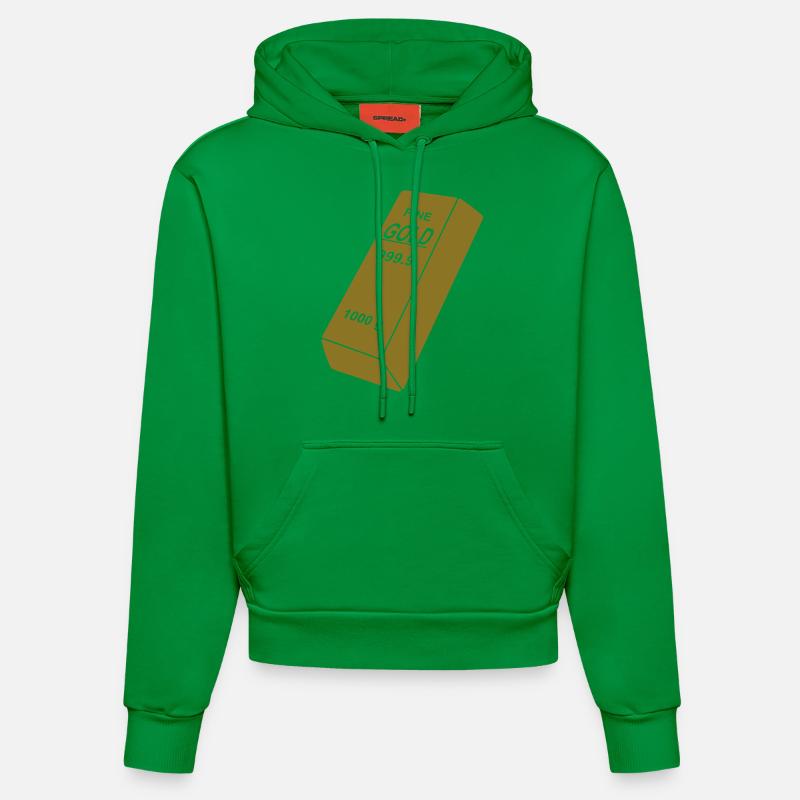 lingot d'or - Sweat à capuche bio ajusté fabriqué en UE - City Green