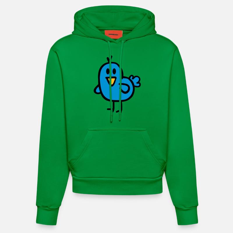 Oiseau - Sweat à capuche bio ajusté fabriqué en UE - City Green