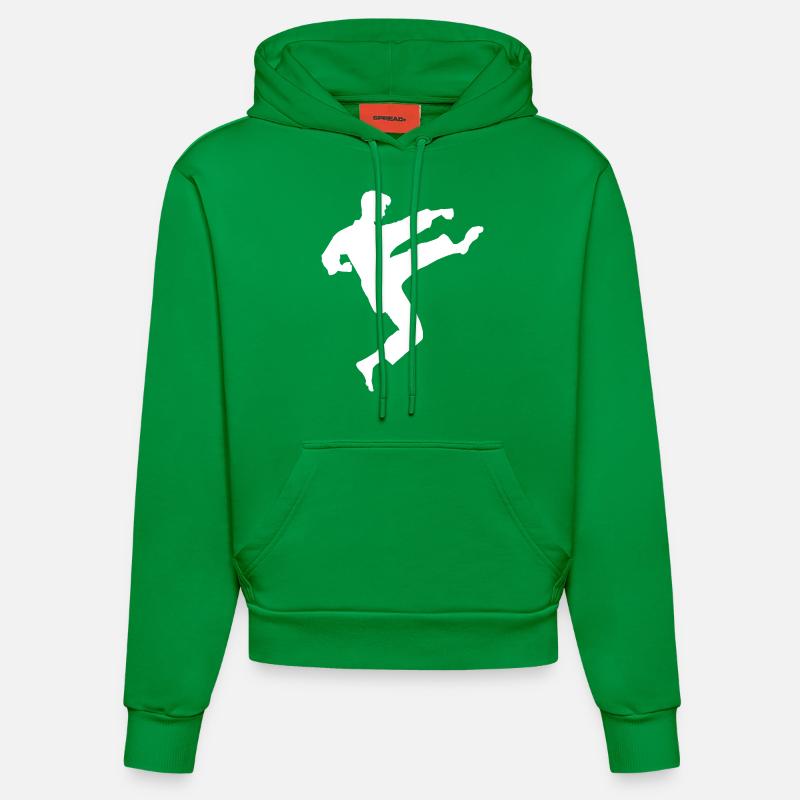 karaté - Sweat à capuche bio ajusté fabriqué en UE - City Green