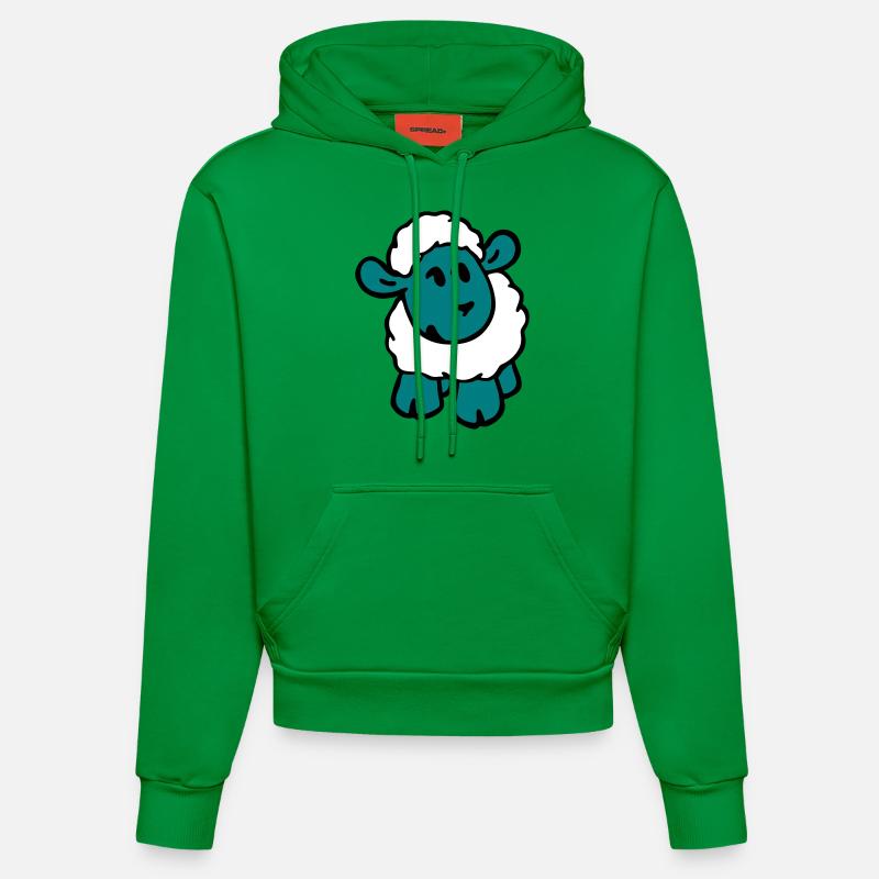 Moutons Shirts - Sweat à capuche bio ajusté fabriqué en UE - City Green