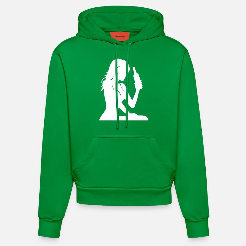Épouse Poule Bouteille Bride - Sweat à capuche bio ajusté fabriqué en UE - City Green