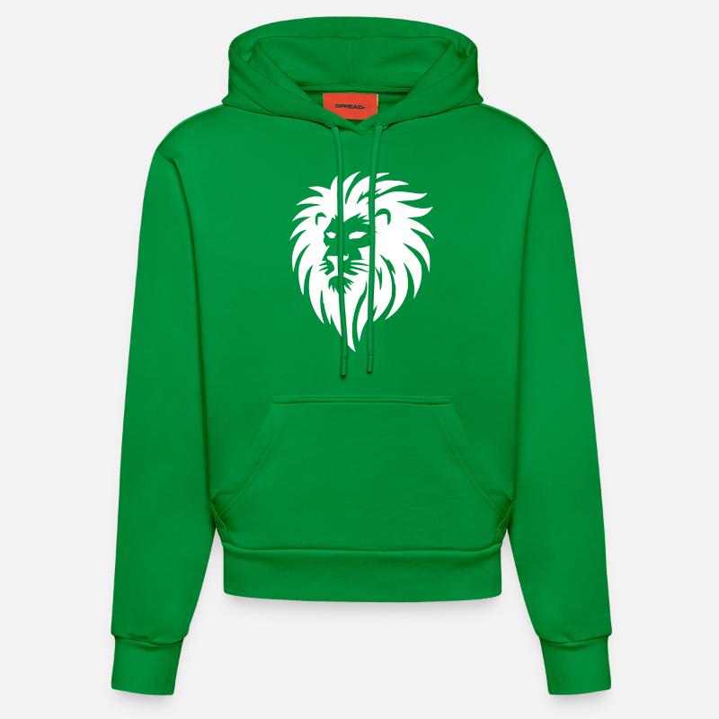 lion - Sweat à capuche bio ajusté fabriqué en UE - City Green
