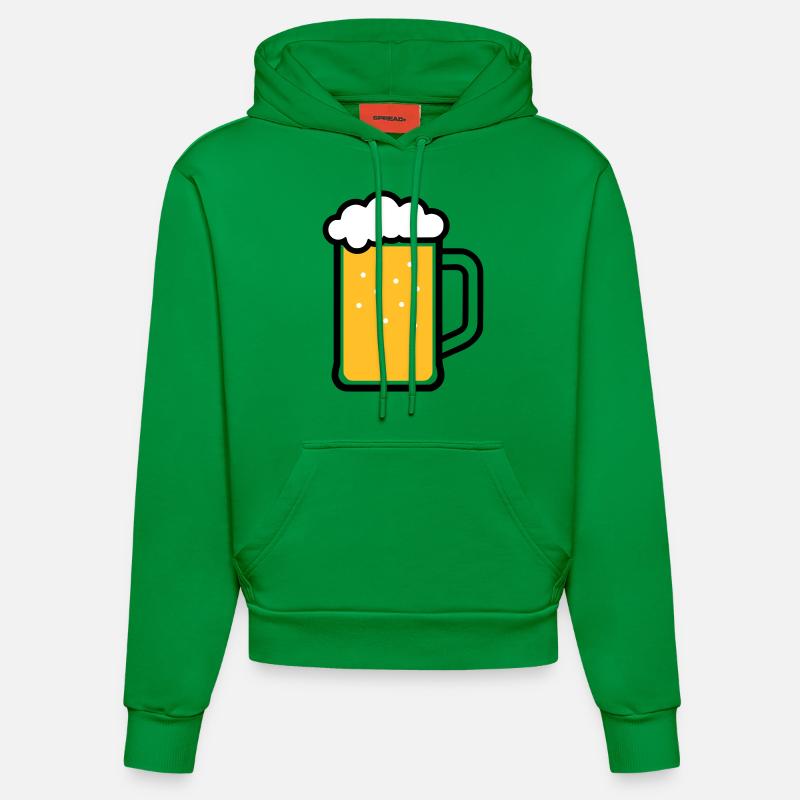 Bière - Sweat à capuche bio ajusté fabriqué en UE - City Green