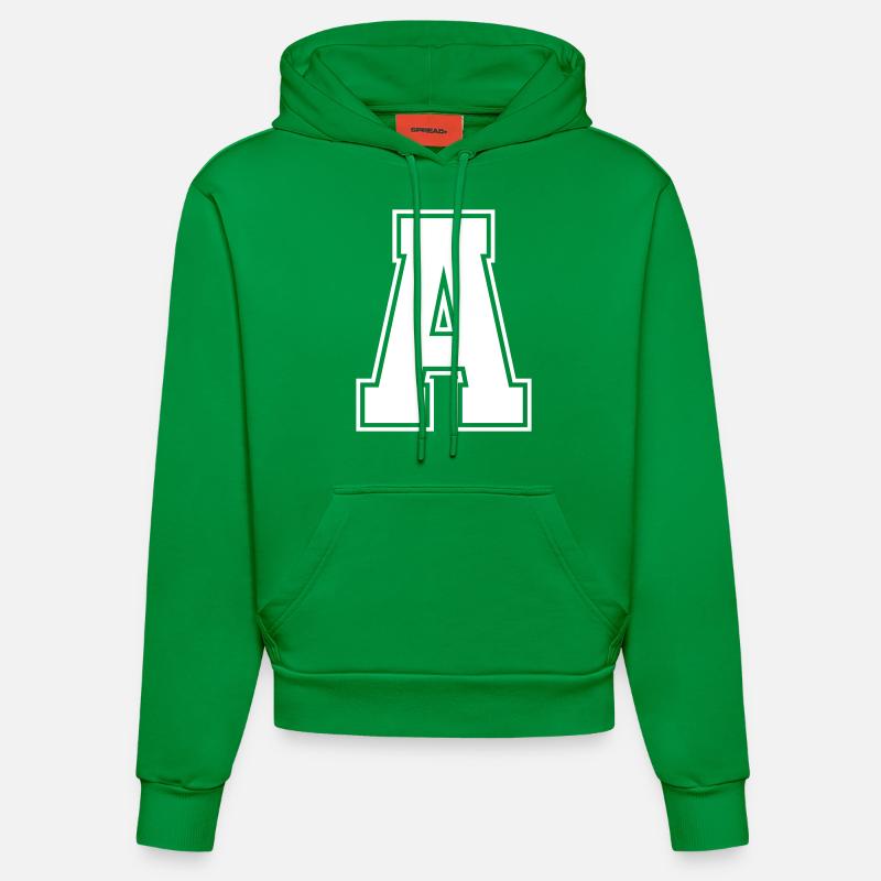 Une lettre - Sweat à capuche bio ajusté fabriqué en UE - City Green