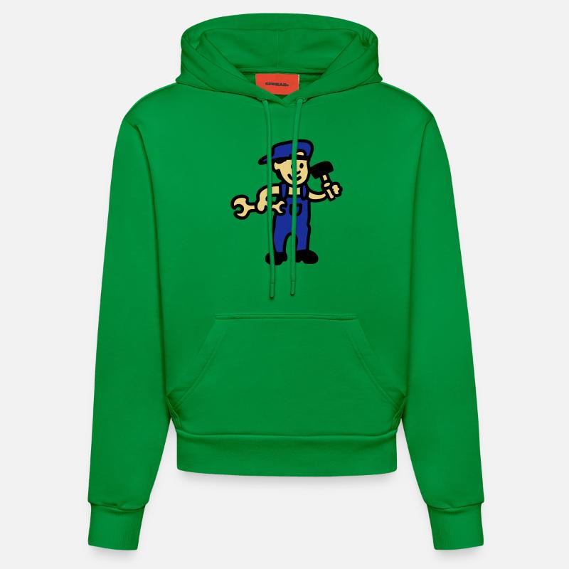 Craftsman 3 - Sweat à capuche bio ajusté fabriqué en UE - City Green