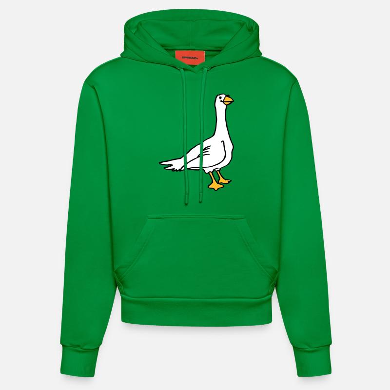 Gans - Organic Fitted Hoodie Made in EU - City Green