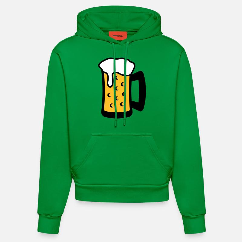 Beer Glas - Sweat à capuche bio ajusté fabriqué en UE - City Green