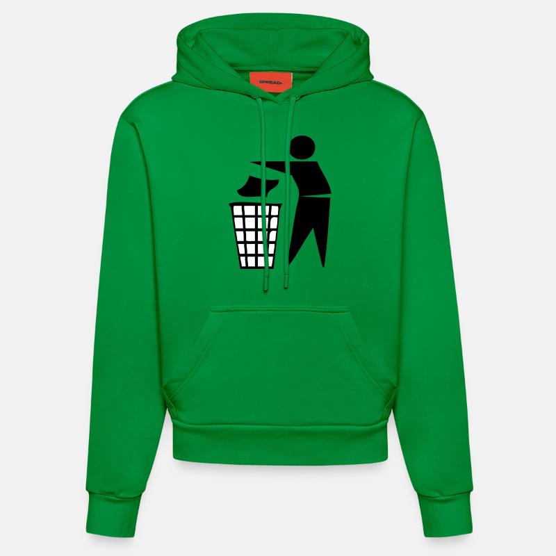 keep tidy - Organic Fitted Hoodie Made in EU - City Green