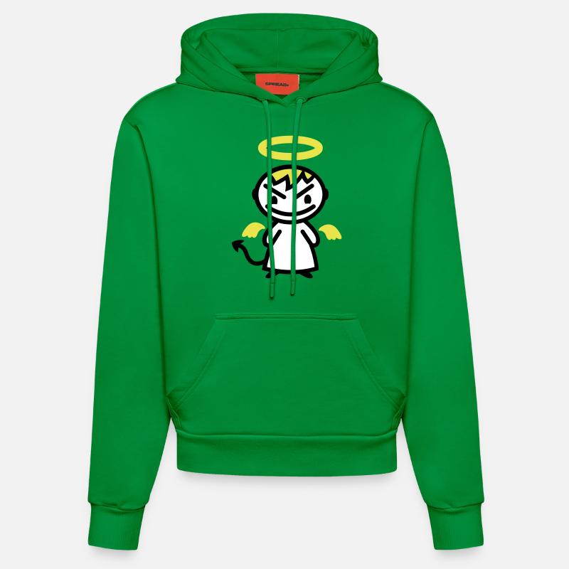 ange du mal - Sweat à capuche bio ajusté fabriqué en UE - City Green