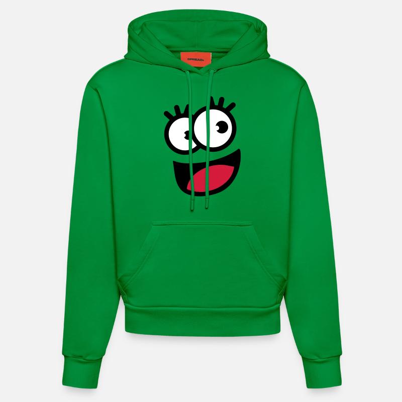 funnyface - Sweat à capuche bio ajusté fabriqué en UE - City Green