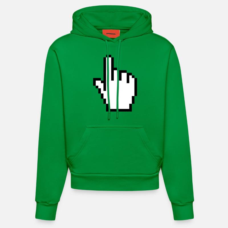 Mouse pointer - Sweat à capuche bio ajusté fabriqué en UE - City Green