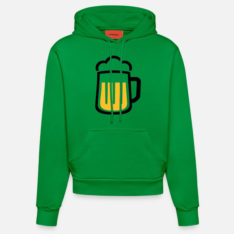 Bière - Sweat à capuche bio ajusté fabriqué en UE - City Green
