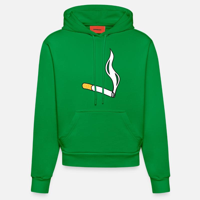 cigarette - Sweat à capuche bio ajusté fabriqué en UE - City Green