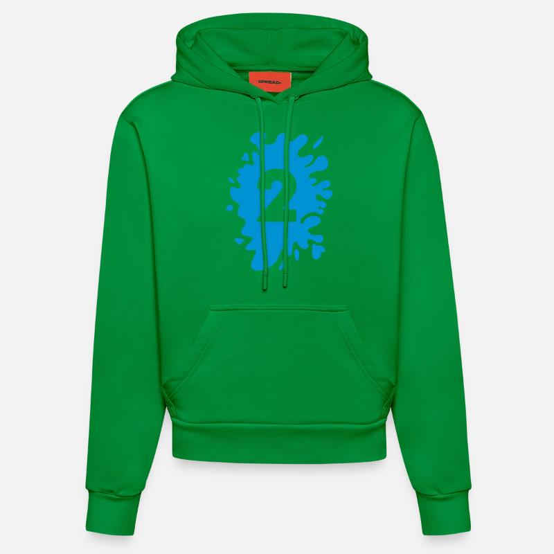 Blobs 2 - Sweat à capuche bio ajusté fabriqué en UE - City Green