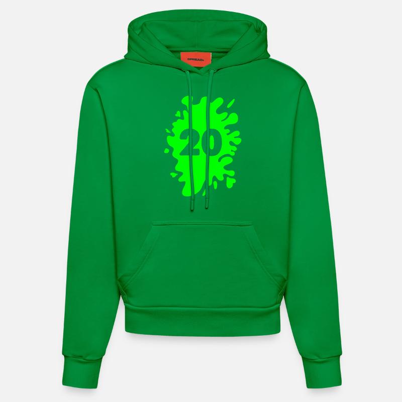 Blobs 20 - Sweat à capuche bio ajusté fabriqué en UE - City Green