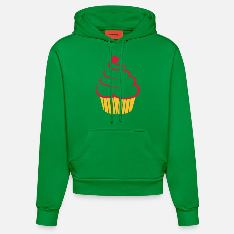cupcake - Organic Fitted Hoodie Made in EU - City Green