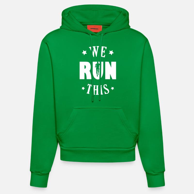 Nous exécutons cela - Sweat à capuche bio ajusté fabriqué en UE - City Green