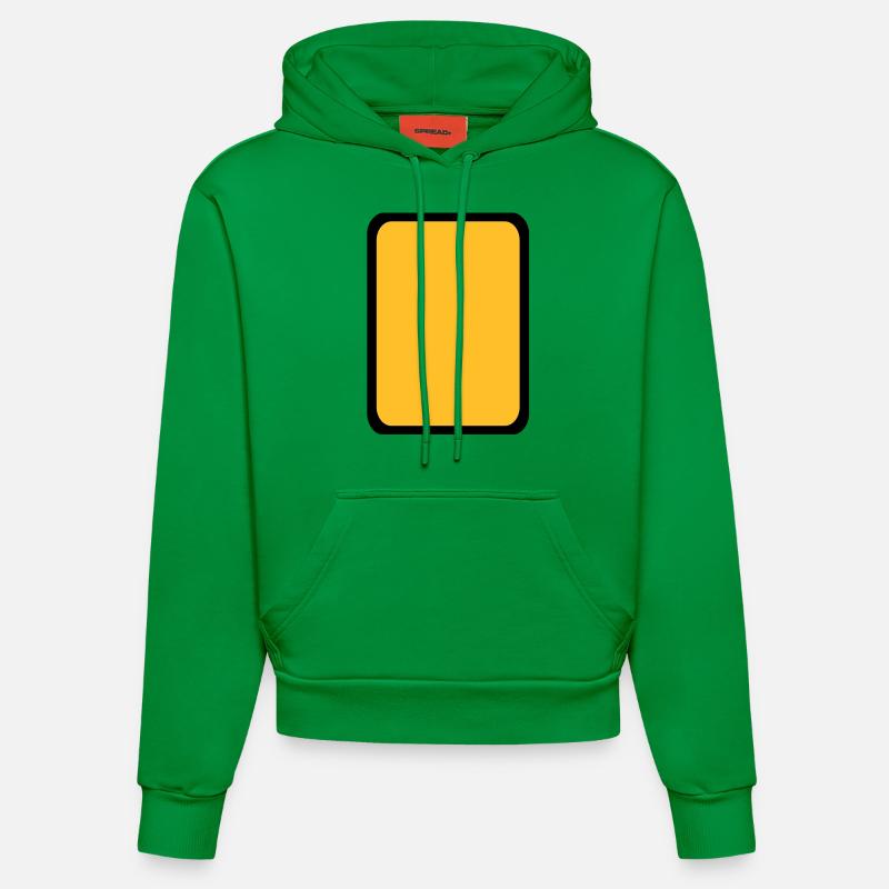 Carton jaune Arbitre - Sweat à capuche bio ajusté fabriqué en UE - City Green