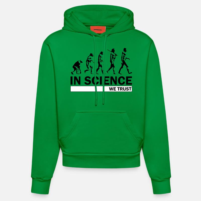 Evolution de la science - Sweat à capuche bio ajusté fabriqué en UE - City Green