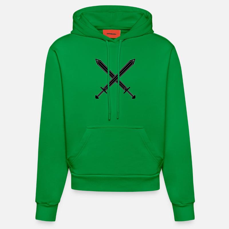 Épée - Sweat à capuche bio ajusté fabriqué en UE - City Green