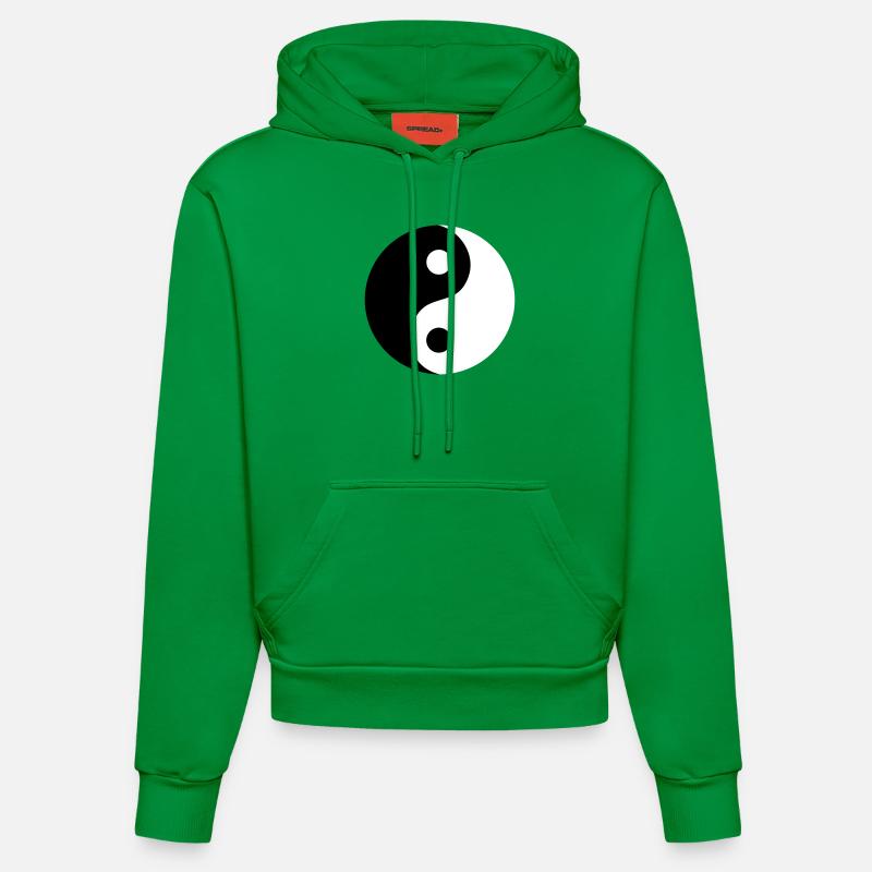 Ying et Yang - Sweat à capuche bio ajusté fabriqué en UE - City Green