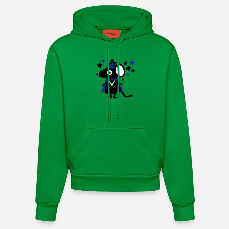 Souris Magicien - Magie rat - Sweat à capuche bio ajusté fabriqué en UE - City Green