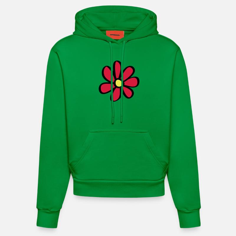 Fleur - Sweat à capuche bio ajusté fabriqué en UE - City Green