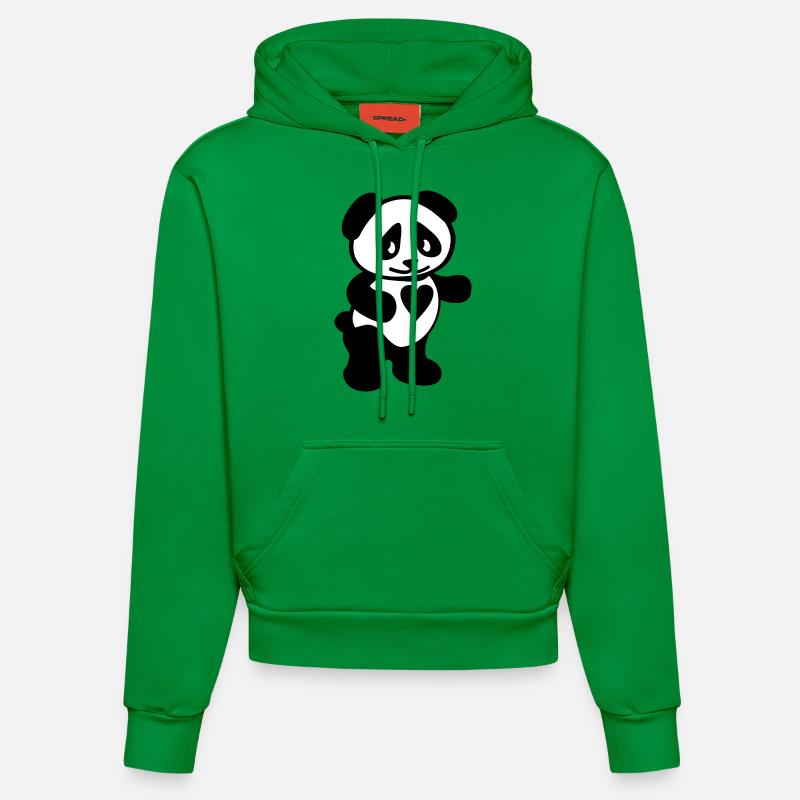Panda - Sweat à capuche bio ajusté fabriqué en UE - City Green