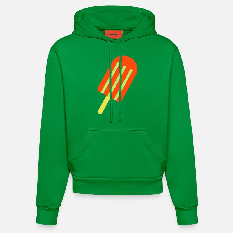 eis eiscreme 1 - Organic Fitted Hoodie Made in EU - City Green