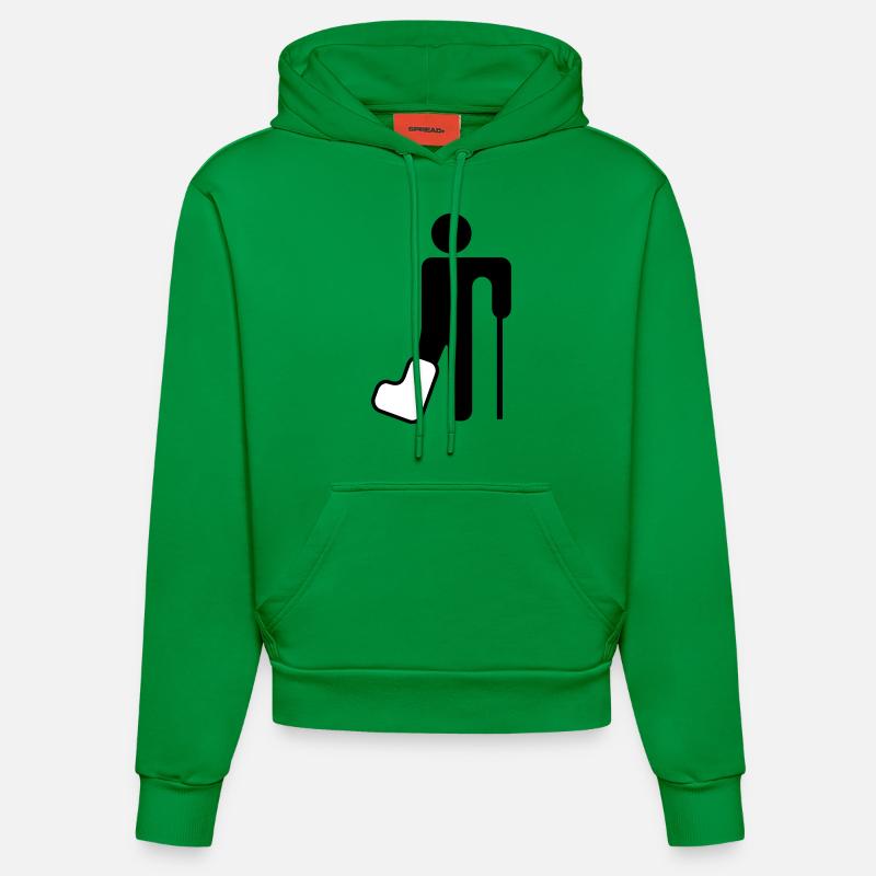 broken_leg - Sweat à capuche bio ajusté fabriqué en UE - City Green