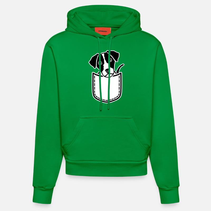 Jack Russell - Sweat à capuche bio ajusté fabriqué en UE - City Green