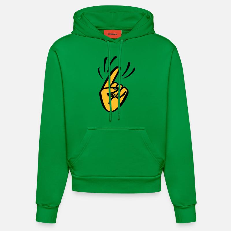 Finger Waggle - Sweat à capuche bio ajusté fabriqué en UE - City Green