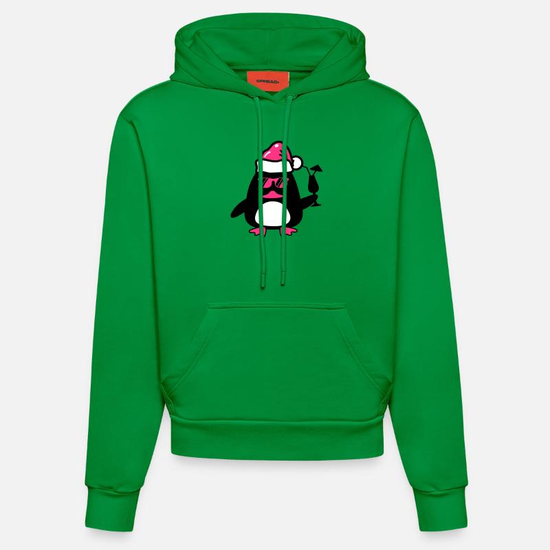 Noël du canard de plage - Sweat à capuche bio ajusté fabriqué en UE - City Green