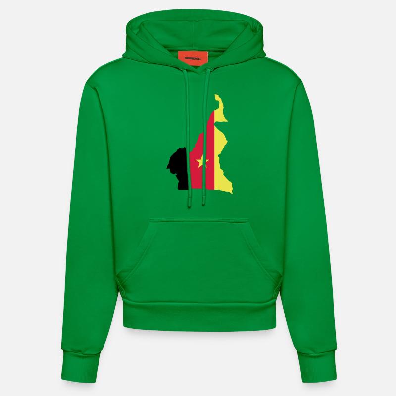 Cameroun - Sweat à capuche bio ajusté fabriqué en UE - City Green