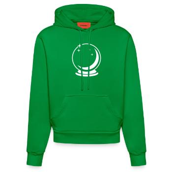 glass sphere - Organic Fitted Hoodie Made in EU - City Green - Front