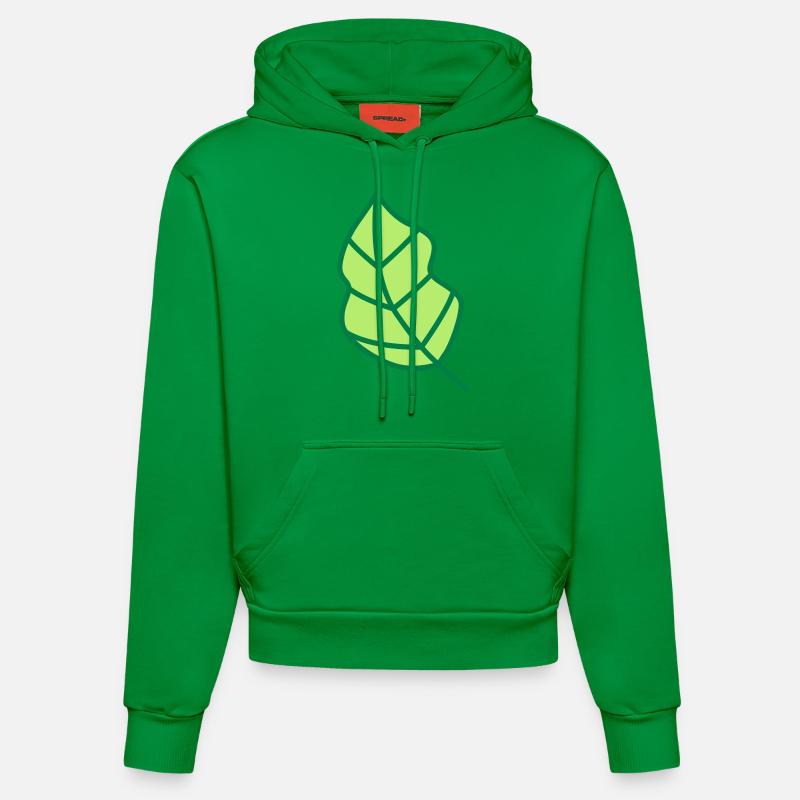 feuille - Sweat à capuche bio ajusté fabriqué en UE - City Green