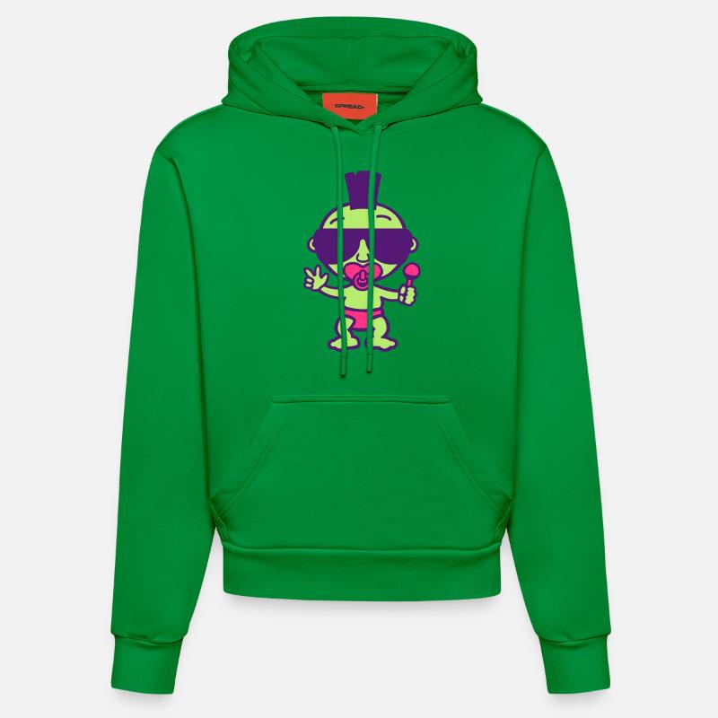 Punk de bébé - Sweat à capuche bio ajusté fabriqué en UE - City Green