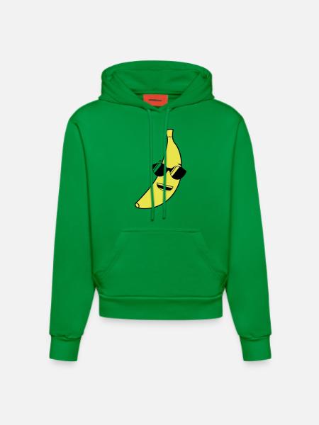 banane_cool_2 - Organic Fitted Hoodie Made in EU - City Green