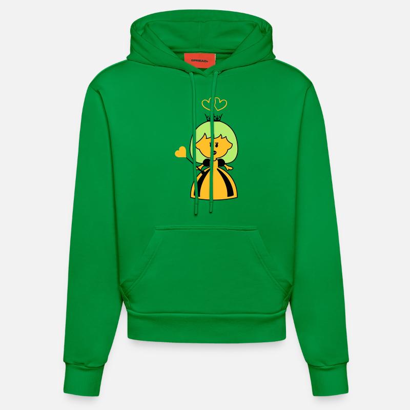 amour de princesse - Sweat à capuche bio ajusté fabriqué en UE - City Green